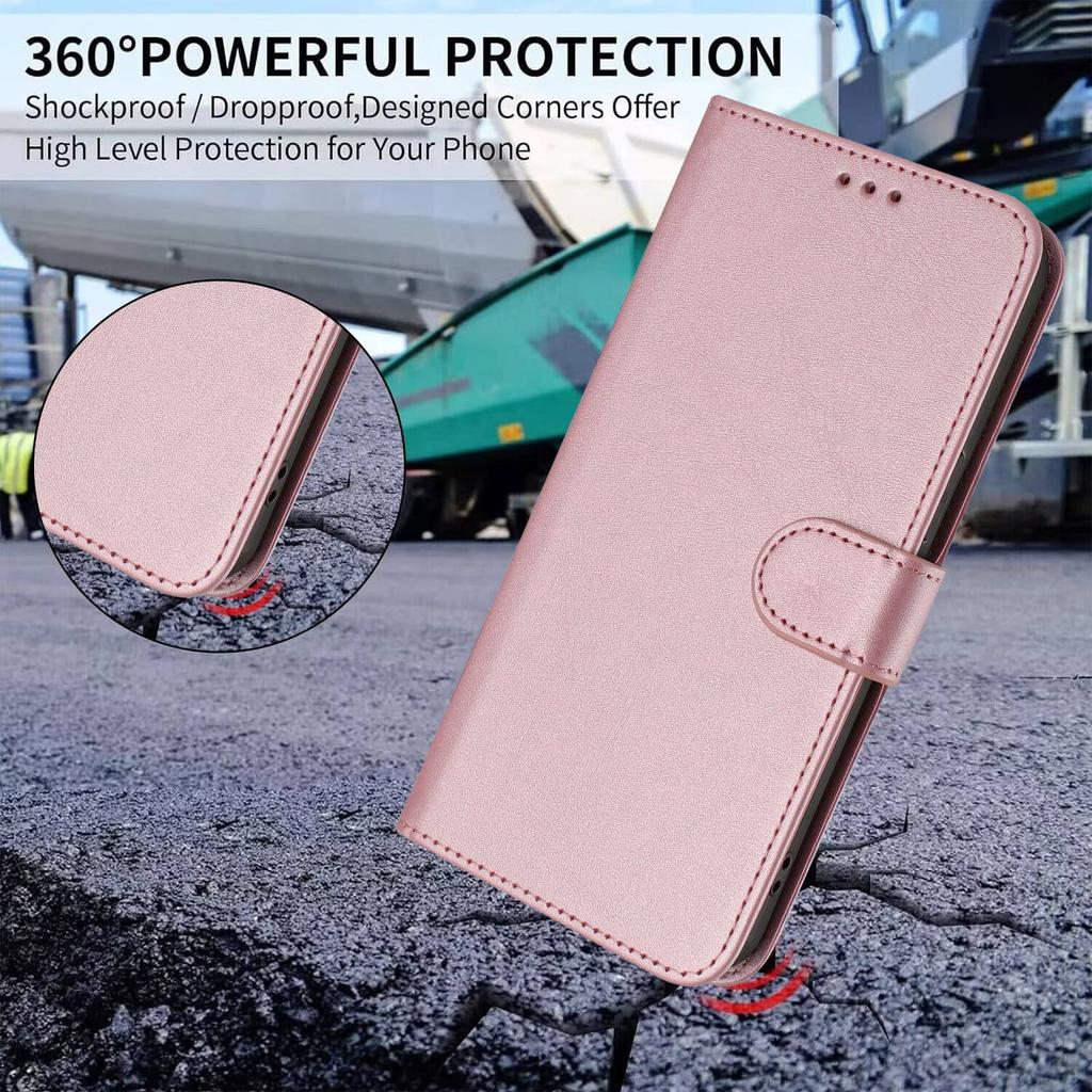 WEFOR RFID Wallet Case for iPhone 14 13 12 11 Pro Max XS Max XR SE 7 8, Flip Book Cover with Credit Card Holder for Women Men
