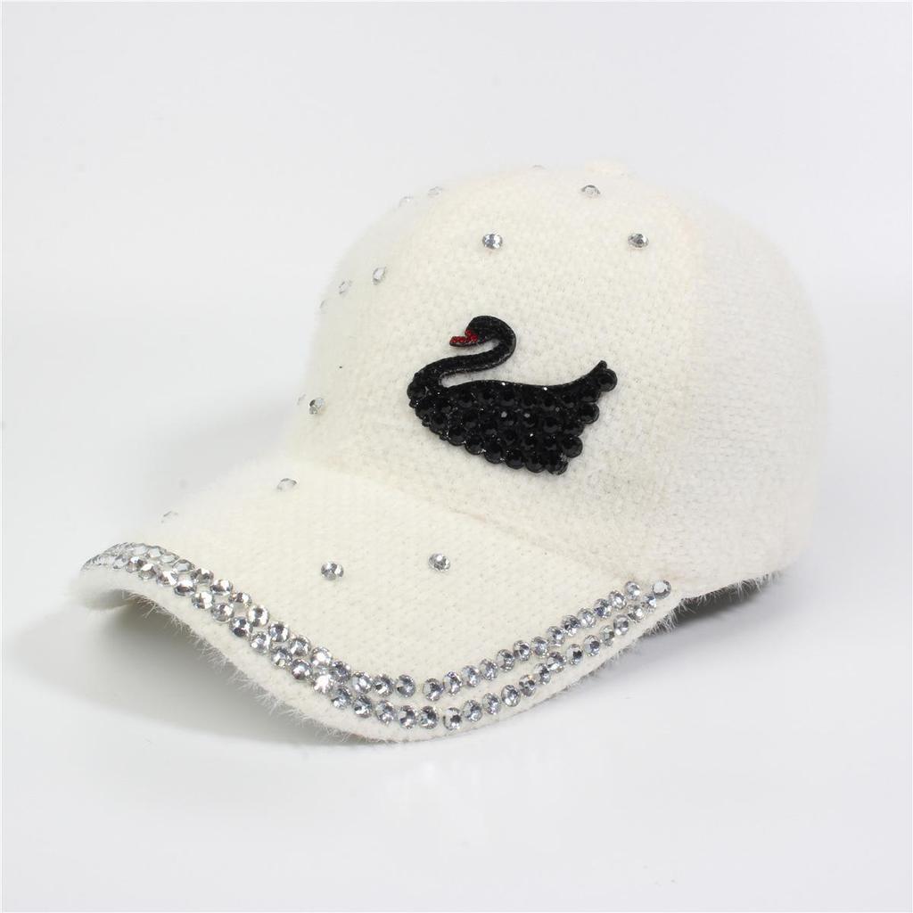 Dámská zahuštěná mohérová a sametová kachní čepice - Všestranná podzimní/zimní módní korejská baseballová čepice