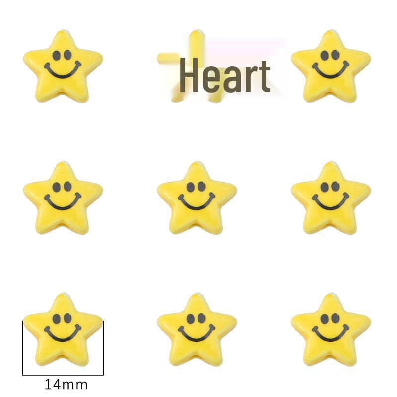 Retro Smiley Keramikperlen Koreanischer Stil Handykette Armband Halskette DIY Schmuckzubehör