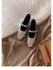 Grape mother silver single shoes wrinkled temperament square head half tray women's shoes soft sole not tired feet 2025 autumn new shoes