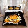 3pcs Garfield Cartoon Character Bedding Set, Including 1 Quilt Cover and 2 Pillow Shams,Soft and Comfortable Home Bedroom.F011