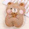 Mini Water Warmer Cartoon Plush Bear Hot Water Bottle Water Filling Bear Flannel Portable Student Hand Warmer Cute