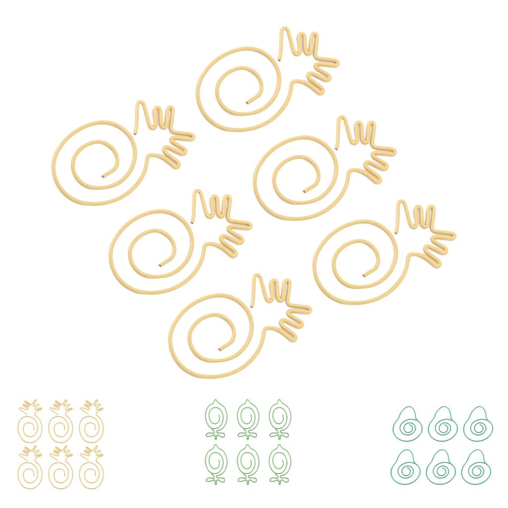 100Pcs Cute Paper Clips Lovely Fruit Design Exquisite Color Wide Application Kids Paper Clips for Of