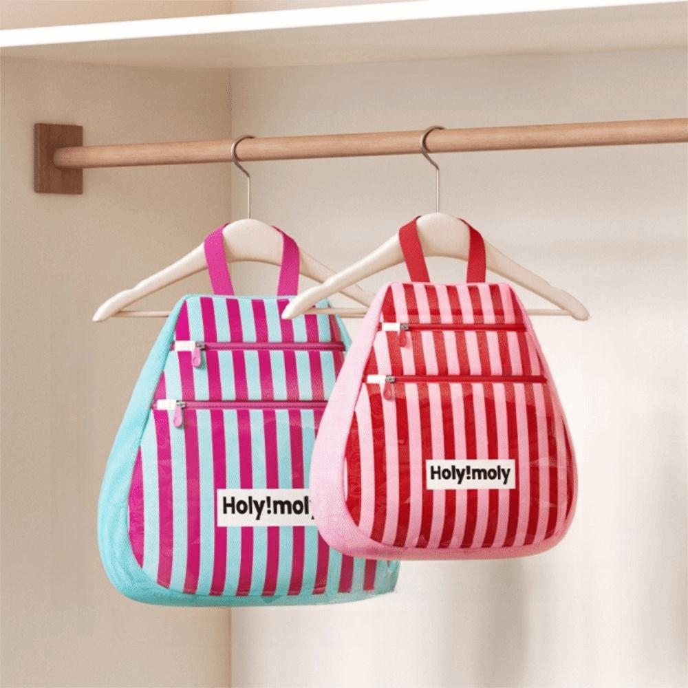 с ручкой подвесная сумка для хранения носков дышащая сетка портативный мешочек для одежды путешествия 30x30cm