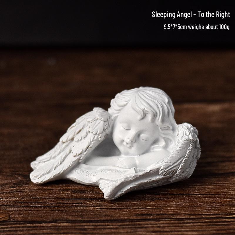 European Retro Angel Heart Fairy Resin Ornament