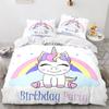 Rainbow Unicorn Duvet Cover Set Queen Size Glitter Rainbow Unicorn Bedding Set for Girls Teens Rainbow Unicorn Comforter Cover