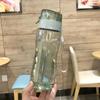 Sticlă de apă portabilă de 580ML, pahare de apă sport cu pai, cu paie, pentru cupluri, agitator în aer liber, rezistent la căderi, sticlă de apă etanșă