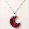 [Creative Moon-Shaped Necklace] Synthetic Moon-Shaped Pendant Necklace | for Party, Evening Wear, Daily Outfits, and Holiday Gifts