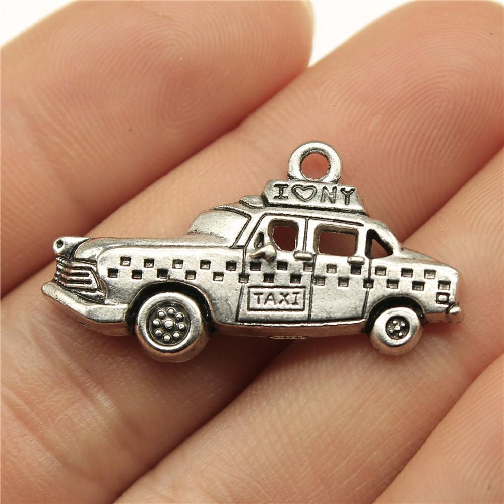 10pcs Antique Silver Color Car Charm Pendants Jewelry Accessories Bus Charms For Jewelry Making Vintage Car Charms Finding