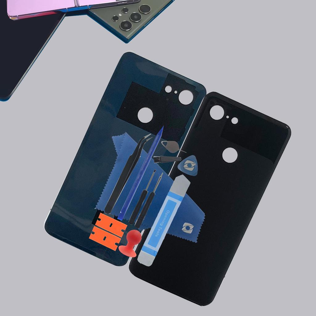 Cellphone Back Glass for Pixel 3 5.5" Rear Panel Back Door Housing with Repair Tools Mobile Phone Replacement Accessory