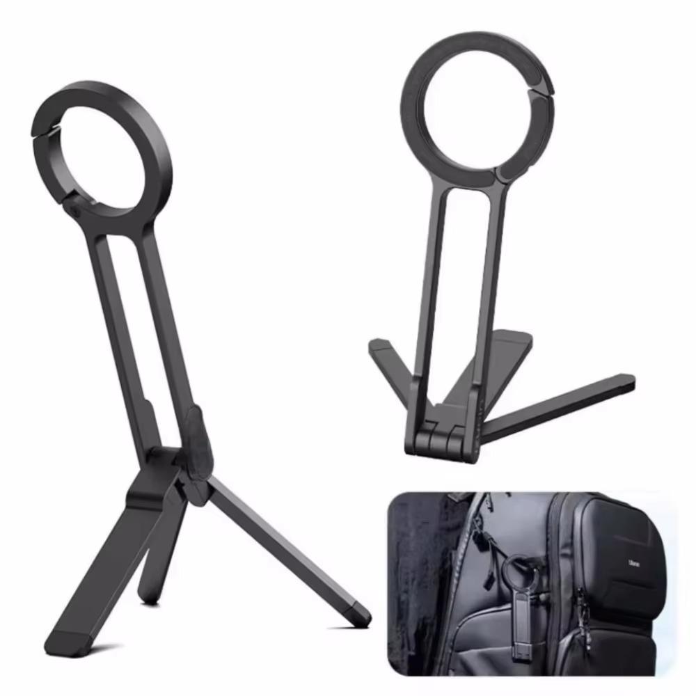 Alloy Phone Tripod Carabiner-mounted For Iphone 17 16 15 Pro Portable Dual-sided Magnetic Tripod Desk Mount Phone Handle Holder
