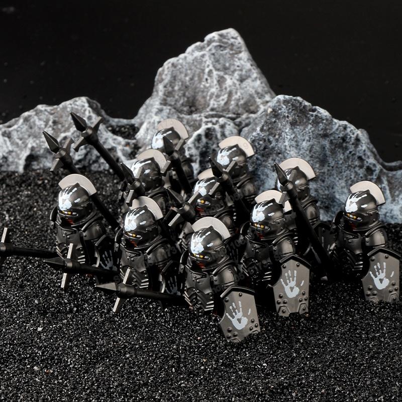 Blocs de Construction Soldats Croisés Militaires Médiévaux Château Chevaliers Hospitaliers Chevaliers Teutoniques Casque de Guerrier Briques Jouet DT8901