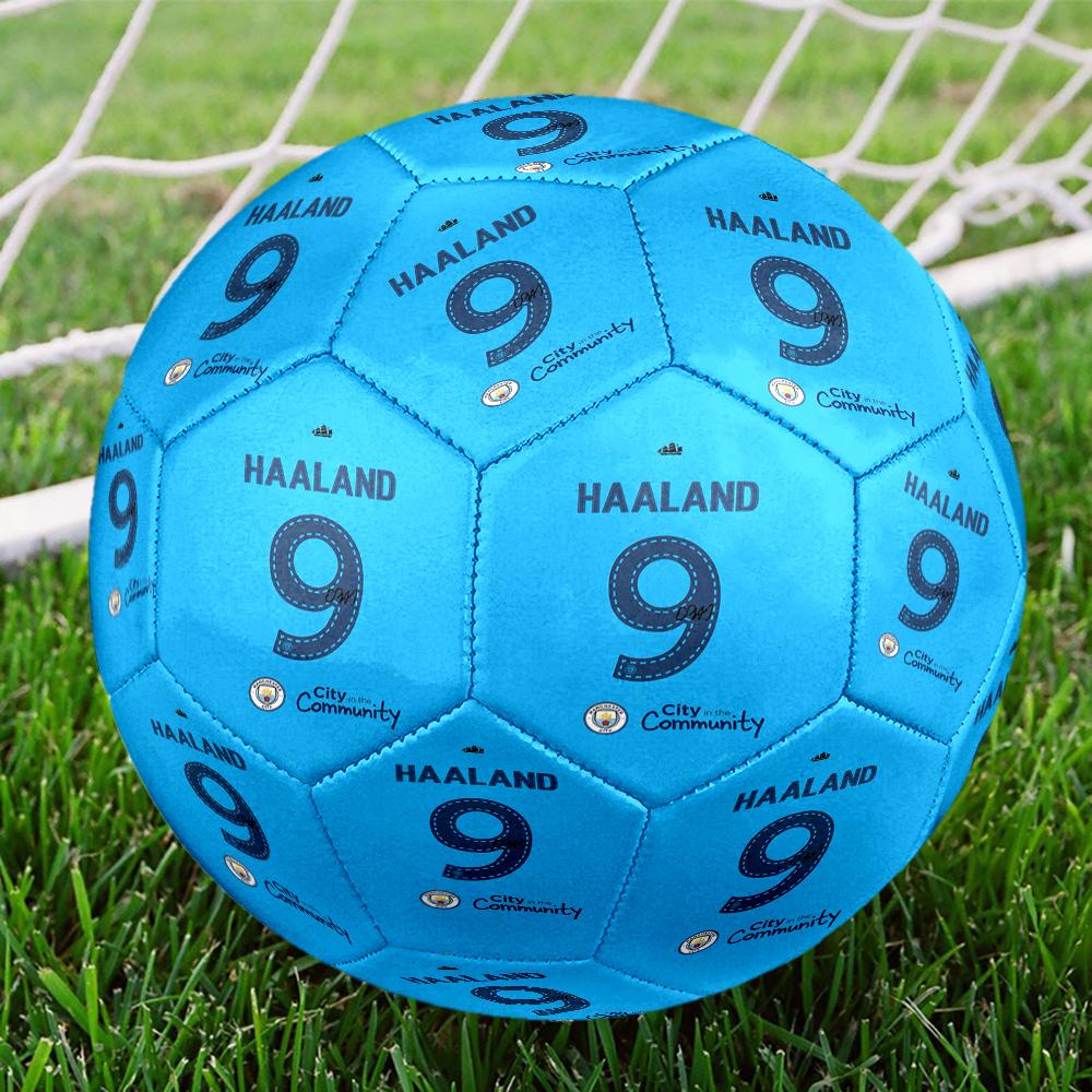 1pc Manchester City Players Size 5 Soccer Ball PVC Football Sports Matches Training Outdoor Games Beach Elastic Balls 07e19