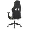 Vidaxl Gaming Armchair with Footrest, Black and Gold, Faux Leather