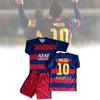 Fc Barcelona Vintage Voetbalshirt Set Met Ademende Modal Mix Voor Kinderen Sport