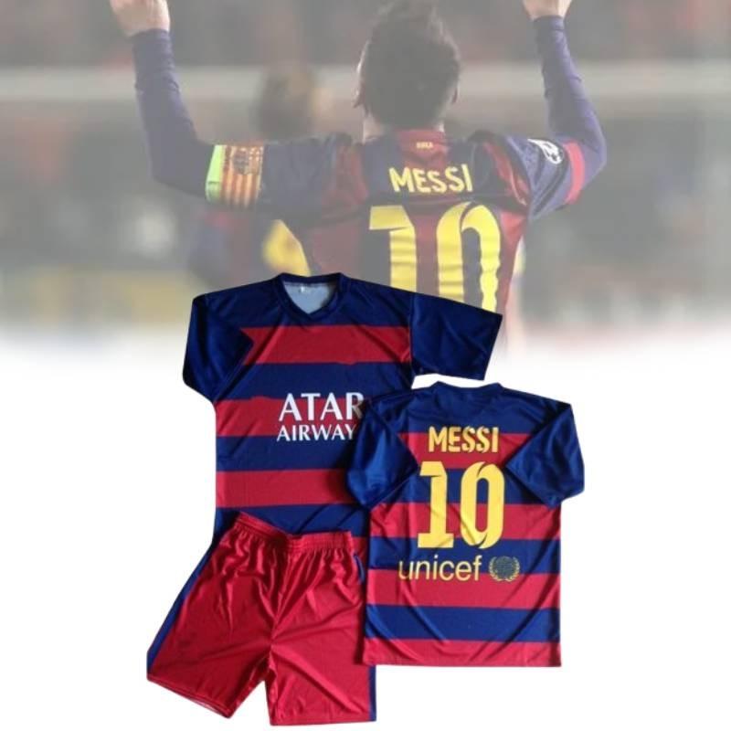 Fc Barcelona Vintage Voetbalshirt Set Met Ademende Modal Mix Voor Kinderen Sport