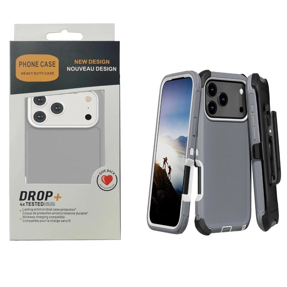 3IN1 OTT Defender Military Grade Anti-Drop Phone Case For IPhone17 Air 16 15 14 Plus 13 12 Pro Max With Clip Armor Protect Cover
