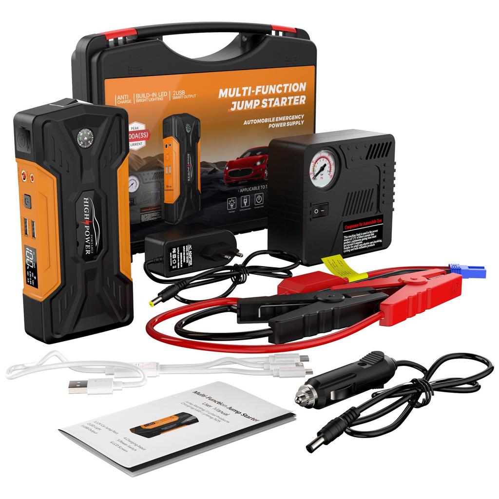 High-Capacity Vehicle Jump Starter - Essential Outdoor Emergency Powerbank