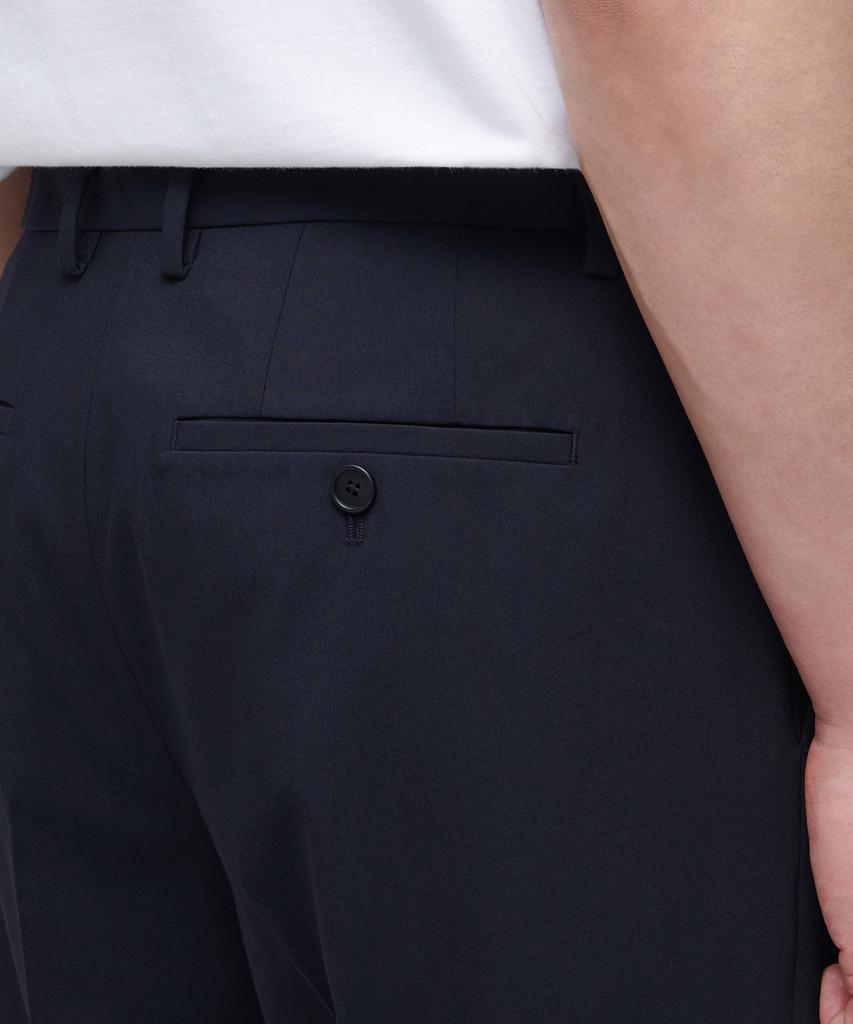 MUSINSA STANDARD [Cooltandard] Semi-Wide Hidden Elastic Waist Slacks [Navy]