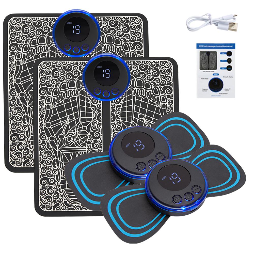 Electric EMS Foot Massager Pad Feet Acupoints Muscle Stimulation Improve Blood Circulation Relief Pain Relax Massage Mashine