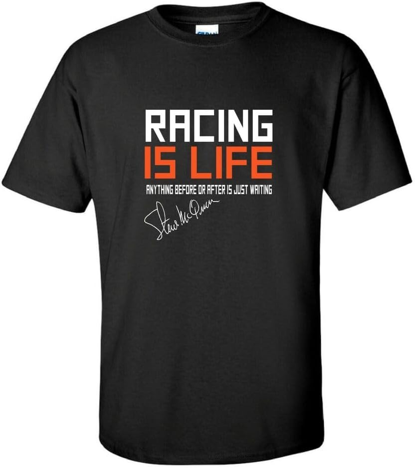 Racing is Life Steve McMotorcycle Le Mans 24hr Men T Shirt S чёрный