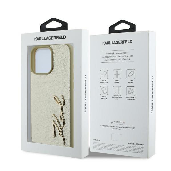 Karl Lagerfeld Klhcp16Lpfmfbkmd Iphone16 Pro 6.3 Złoty/Gold Hardcase Metal Signature