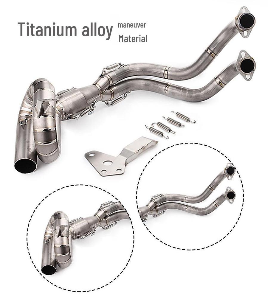 MT07 Exhaust Modification: Stainless Steel Titanium Alloy Front Pipe (2014-2023)