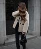 European & American Style Faux Fur Women's Winter Coat, Round Neck, Long Sleeve (8LS2445)