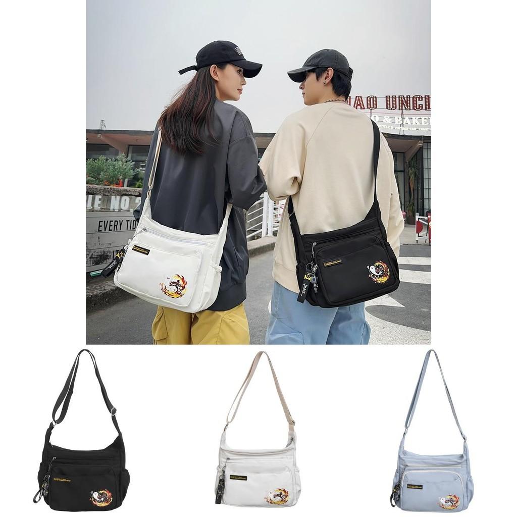 Fashionable Casual Shoulder Bag For Couples In Black White And Blue Colors