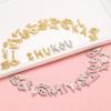 CZ Crystal 26 Initial Letter A-Z Charms Gold Plated Brass Connector for Necklace Bracelet Jewelry Accessories :VD1114