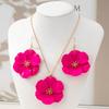 Set Orecchini e Collana Trendy Retro Floreale Ragazza del Bosco
