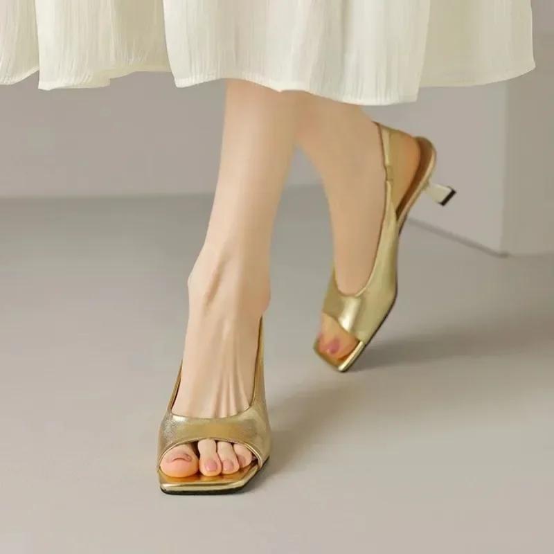 Summer Slim Heels, Open Toe Women's High Heels, 2026 Fashion Dress, Hanging Strap, Sexy Women's High Heel Sandals