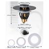 Sink Drain Stopper Bathroom Basin Universal Push Button Pop Up Plug Anti Clog Hair Catcher