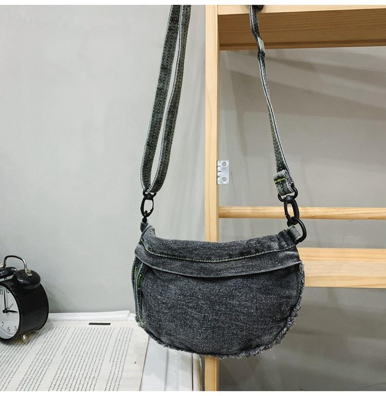 

Маленькая сумка для девочек, джинсовая, повседневная, сумка для мобильного телефона, универсальная, сумка через плечо, студенческая, мужская сумка-мессенджер чёрный