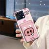 Card Slot TPU Phone Case For ZTE Blade V50 Vita Waterproof Protective Fashion Design Cartoon Cute Anti-knock Soft Case