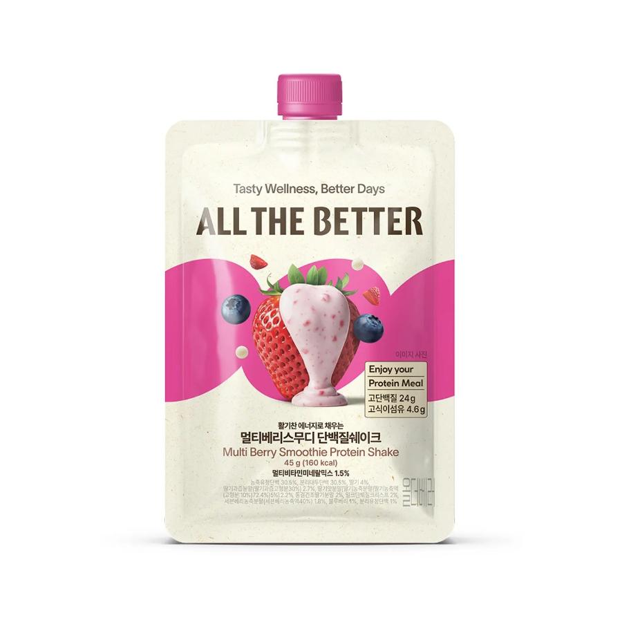 ALL THE BETTER Протеиновый коктейль #Смузи из нескольких ягод 45 г * 3 пакета Berry Smoothie 45g*3bag