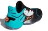 Adidas Harden Vol. 4 J Geek Up Cushioning Mid top Children's Basketball Shoes Lake Blue Black Teenagers FW4340