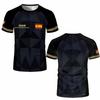 Men's Polo Shirt, Spain Team Fan Shirt, Geometric Print, Comfortable and Breathable