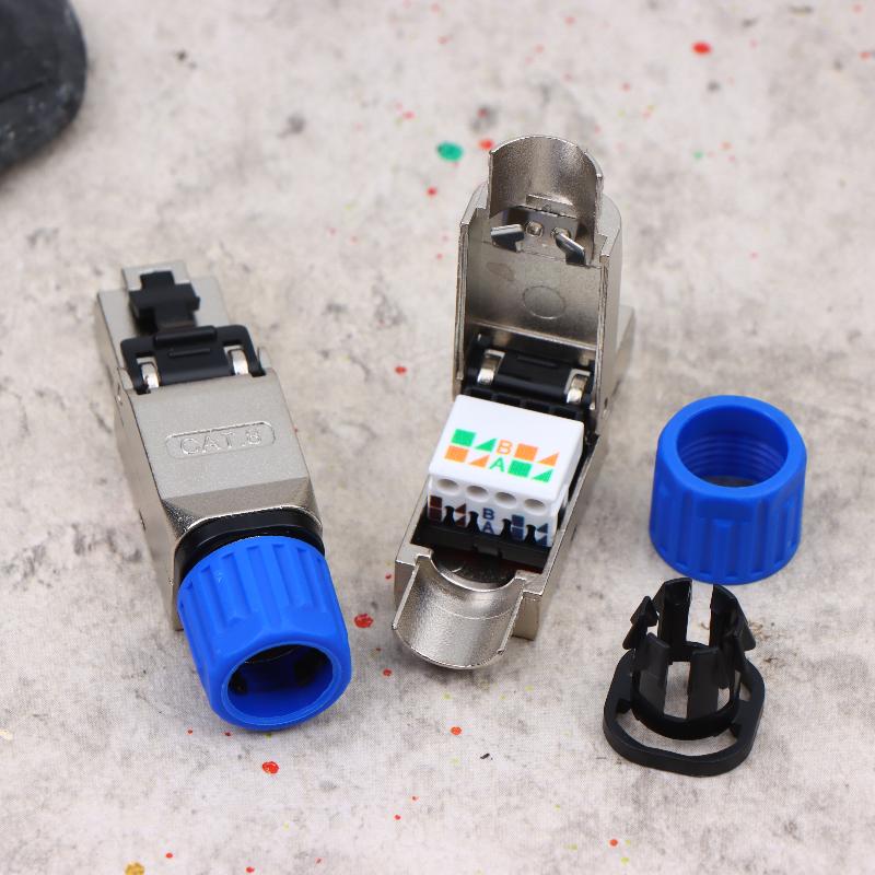Toolless Connector Design Shielded Ethernet Plug for Easiest 22~26AWG Network Setup