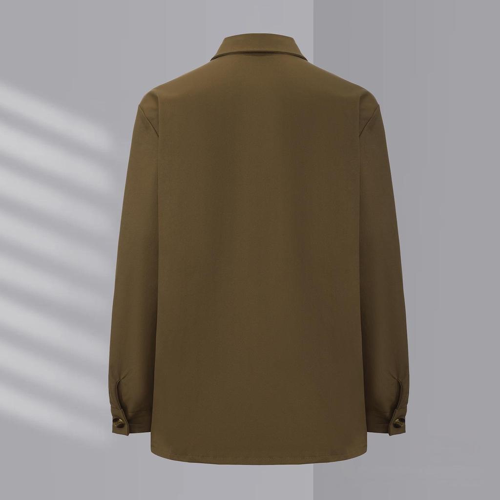 Męska Kurtka Robocza Myśliwska Retro Brytyjska na Wiosnę z Wieloma Kieszeniami