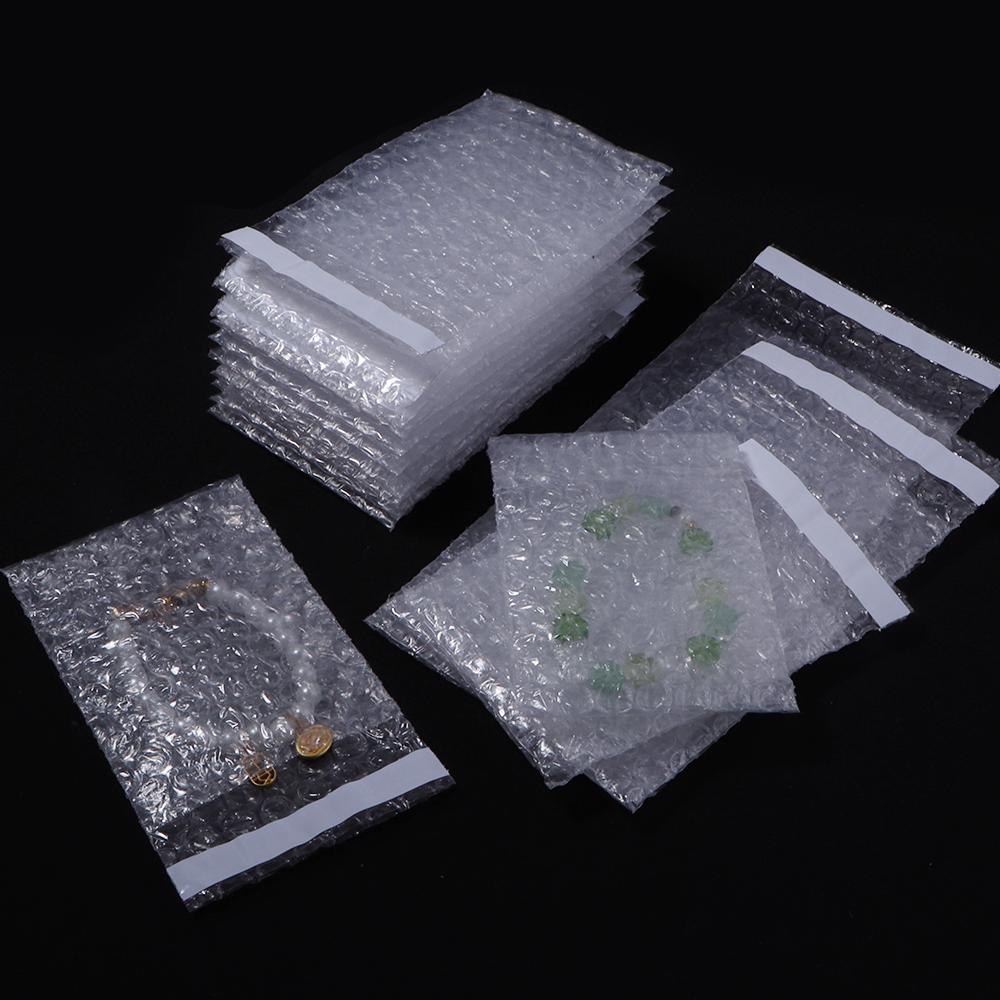 10-50pcs Self-sealing Bubble Foam Mailers Bag Transparent Shockproof Double Film Cushioning Bag Envelope Packaging Shipping Bag
