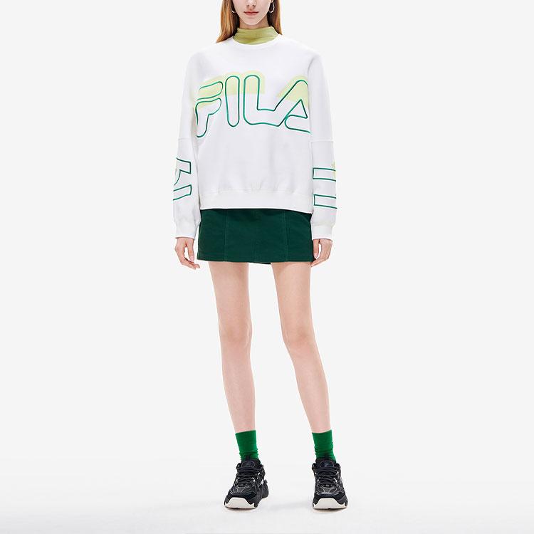 New FILA Sweatshirts Women's White F11W219209FWT