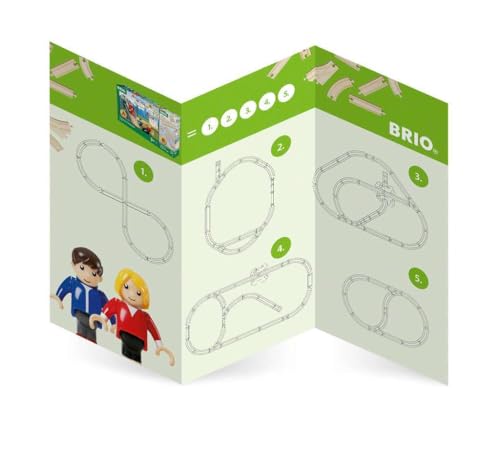 BRIO WORLD Figure-8 Starter Set 33773 (26 pieces) for ages 3 and up (electric train, toy, wooden tracks)