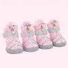 Yousheng 4Pcs Pet Shoes Fashionable Anti-slip Breathable Dog Mesh Boots Pet Supplies