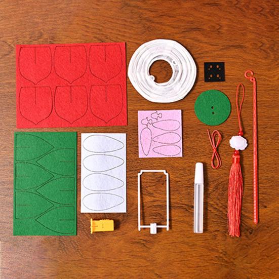 DIY Rabbit Festival Lanterns Kit LED Handmade Lamp Material Package Mid-Autumn Festival Hanging Lamps Parent-Child Crafts Making Tools