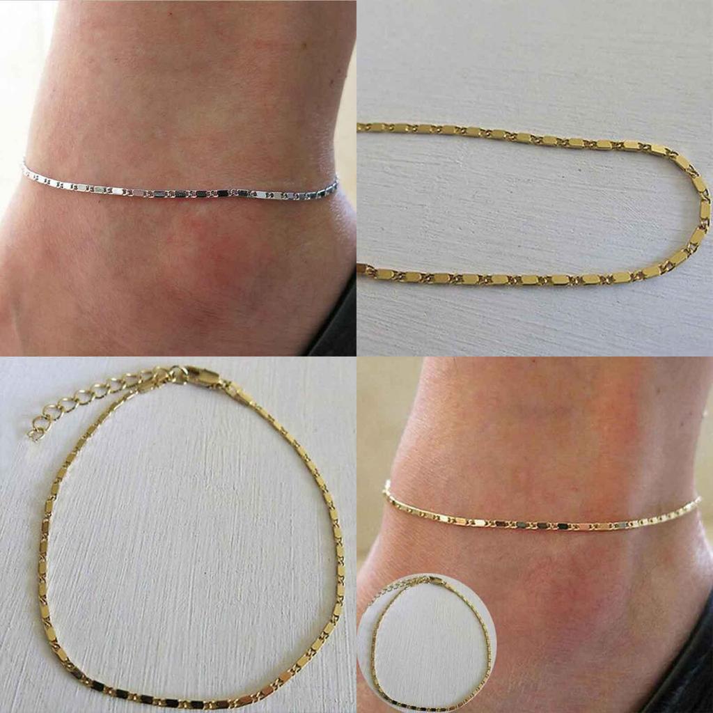 Timeless Women Simple Gold Plated Chain Anklet With Classic And Versatile Design