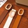 Women's High-end Belt Genuine Leather Fashionable Simple and Elegant OL Women's Belt Two-layer Leather Cowhide Belt Women's Belt