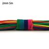 7 Strands Rainbow Paracord 2/3/4mm Parachute Rope Perfect for DIY Bracelet Making Backpacking Outdoor Survival Activities