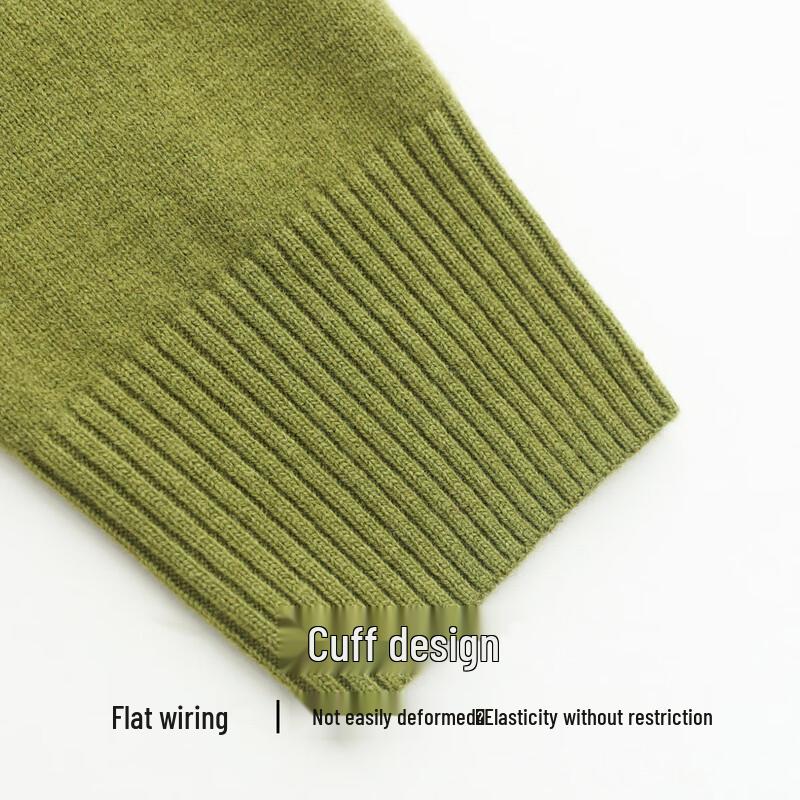 SNOWFLYING Women's 100% Wool Lapel Sweater