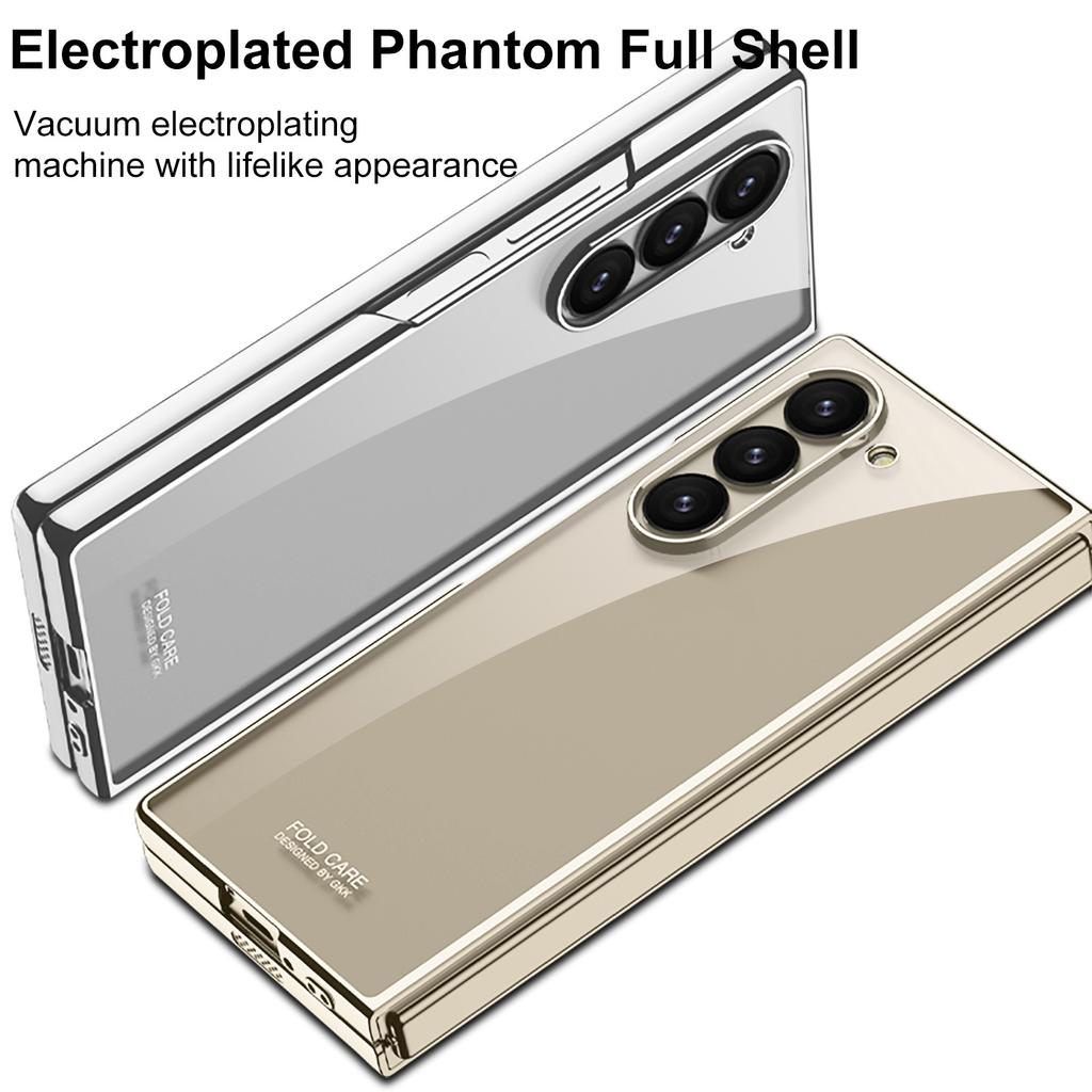 For Samsung Galaxy Z Fold 6 Case Luxury Ultra Thin Electroplated Transparent Shockproof Protection Hard Back Cover Accessories